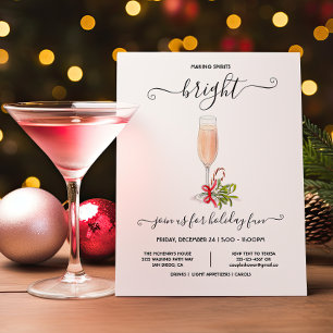 Amusant Noël Cocktail férié Invitation