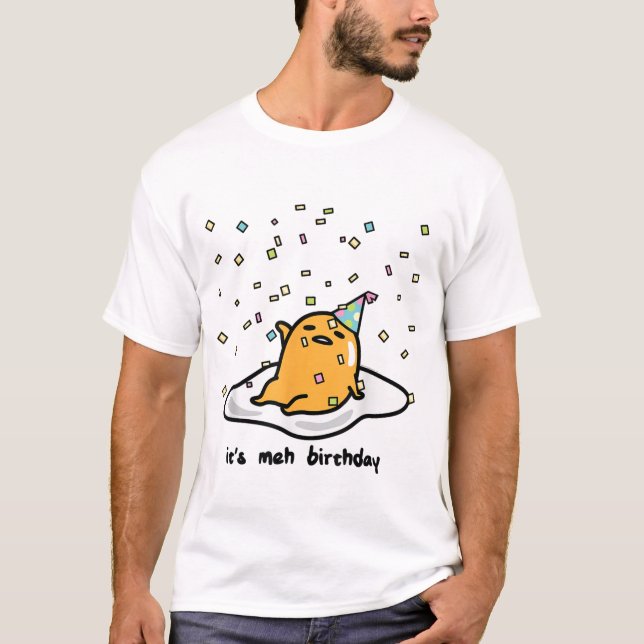 Amusant Oeuf Lazy Anniversaire T-shirt (Devant)