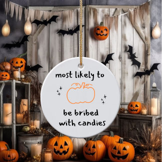 Amusant ornement en céramique Halloween