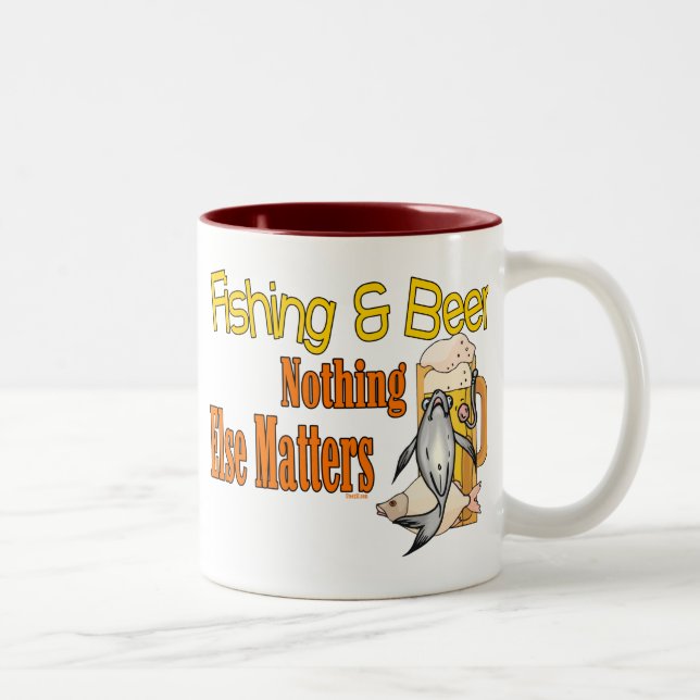 Amusant Pêche Mug Pêche Humour Pêche Bière (Droit)