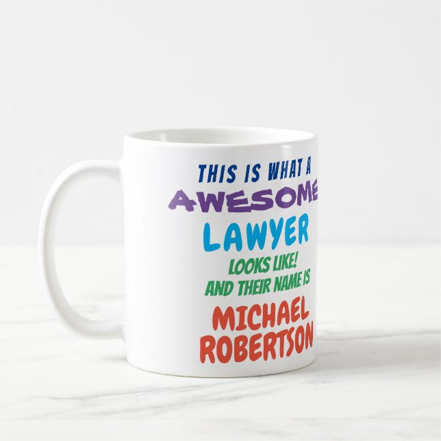 Amusant Personnalisé Awesome Avocat Mug Cadeau (Gauche)