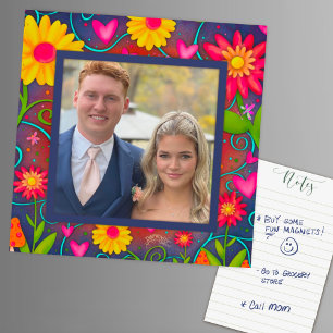 Amusant Personnalisé Famille Coeurs photo Colorful