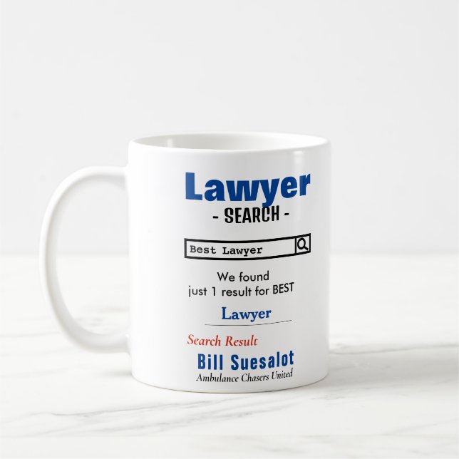 Amusant Personnalisé Meilleur Avocat Mug (Gauche)