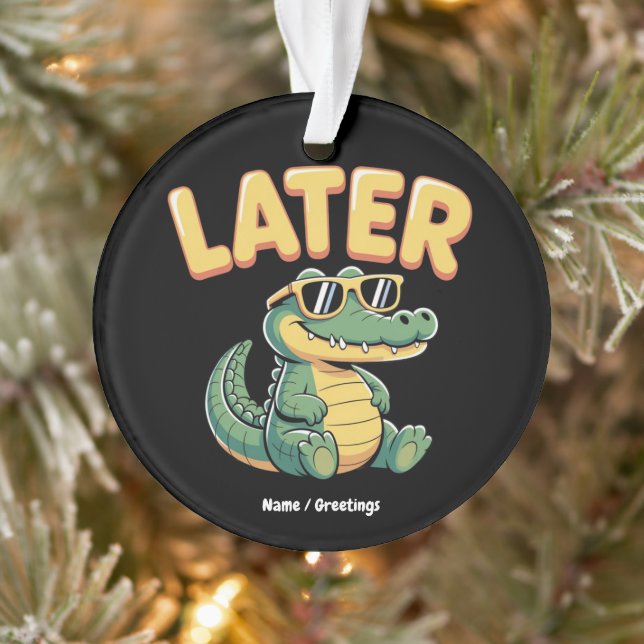 Amusant Plus Tard Gator Hilarié Alligator Concepti (Arbre)