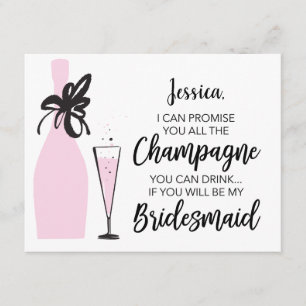 Amusant Serez-Vous Ma Carte D'Épouse - Champagne