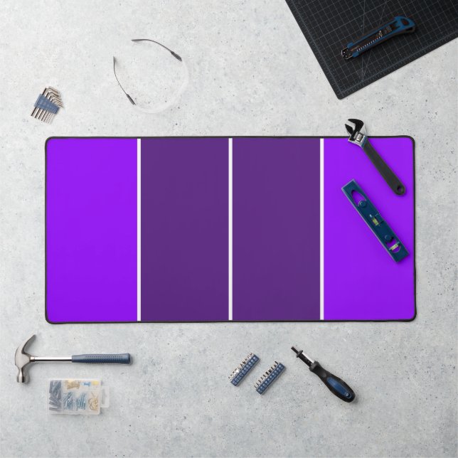Amusant Sporty Deux Tons Violet Blanc Stripes De C (Poste de travail)