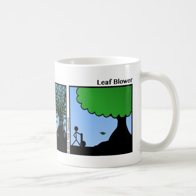 Amusant Stickman Mug à souffleur de feuille - 068 (Droite)