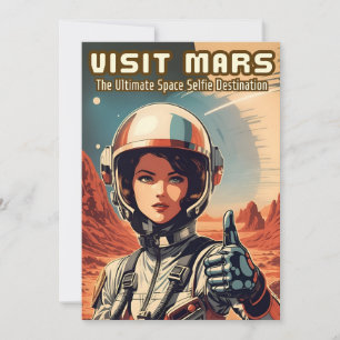 Amusant Style Vintage Visiter Mars Tourisme Humour