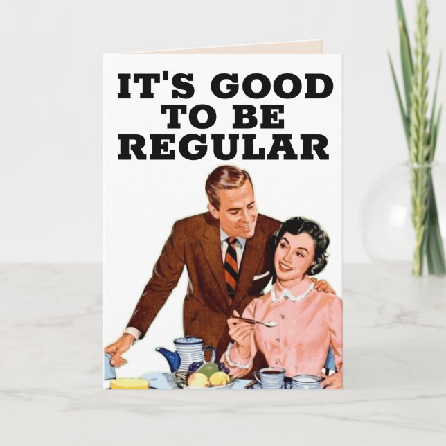 AMUSANT SUR LA COLLINE RETRO POOP CARTE D'ANNIVERS (Devant)