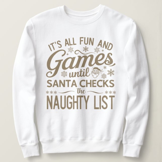 Amusant Sweatshirt de Noël pour adultes (Design devant)