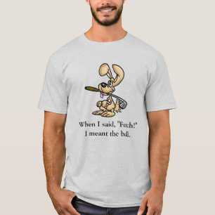 Amusant T-shirt chien de golf
