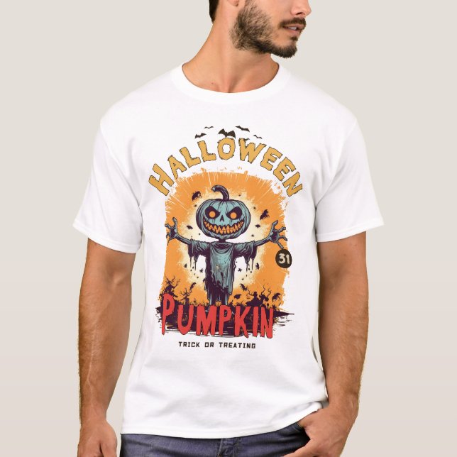 Amusant T-shirt Citrouille Halloween (Devant)