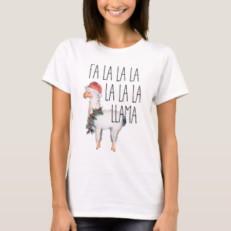 Amusant T-shirt Fa La La Lama