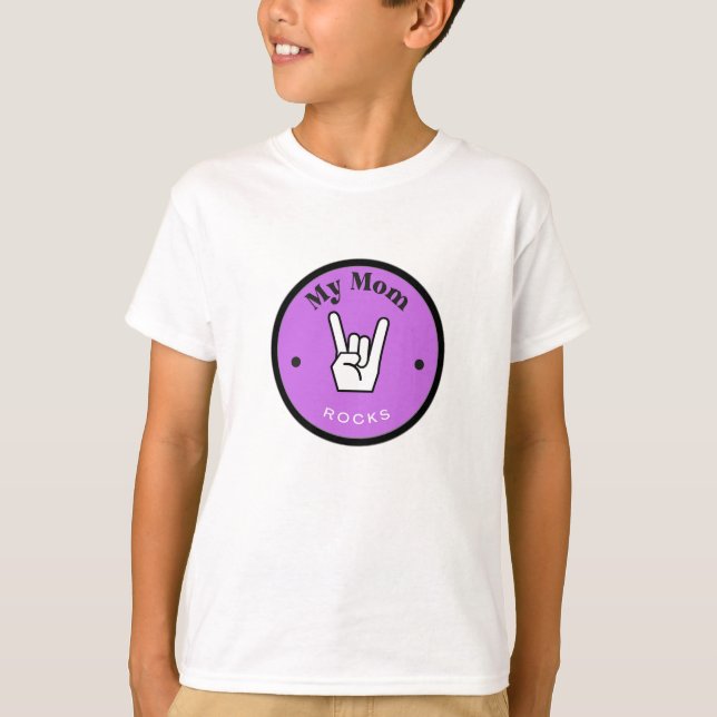 Amusant ! T-Shirt - Ma maman ROCKS ! (Devant)