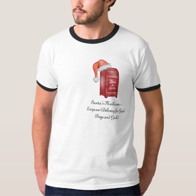 Amusant T-shirt Père Noël | Père Noël Mailroom (Devant)