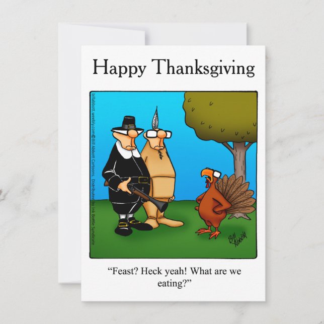 Amusant Thanksgiving "Feast Heck Yeah" Invitations (Devant)