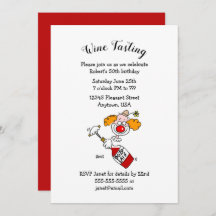Amusant Vin Aficionado Anniversaire Invitations