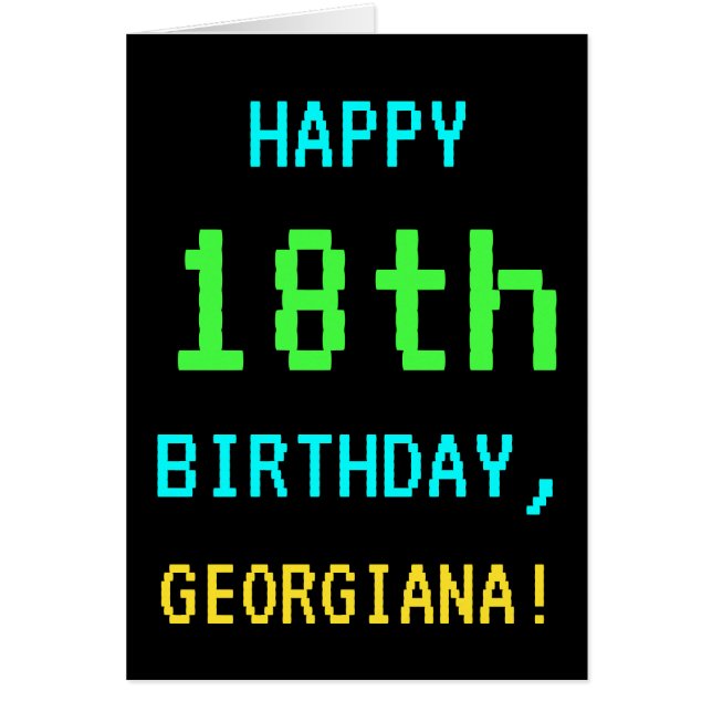 Amusant Vintage/Retro Jeu vidéo Look 18e anniversa (Devant)