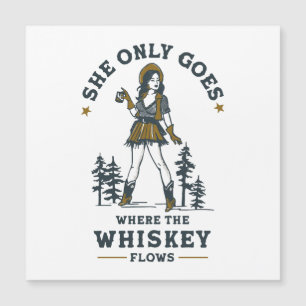 Amusant Vintage Western Cowgirl Whiskey Lover