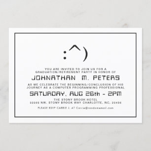 Amusant Visage Minimal Informatique Invitation