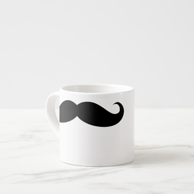 Amusant visage Mustache Mug (Devant gauche)