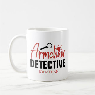 Amusant vrai crime Fauteuil détective café Mug