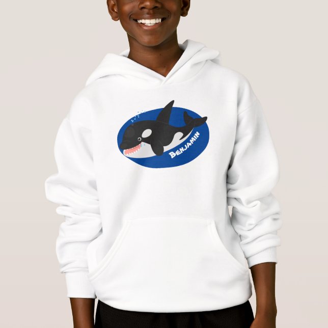 Amusante baleine orque mignonne dessin animé (Devant)
