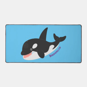 Amusante baleine orque mignonne dessin animé