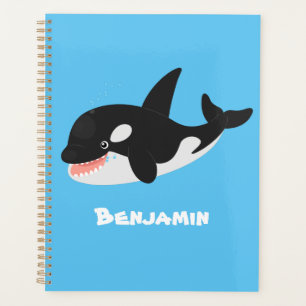 Amusante baleine orque mignonne dessin animé