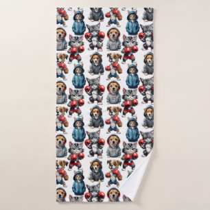 Amusante Boxe Chat Chien Motif Design