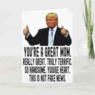 Amusante carte d'anniversaire Trump pour maman, fê