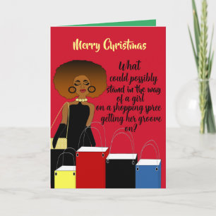 Amusante Carte de Noël Africaine Américaine
