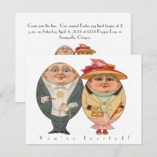 Amusante Chasse aux Oeufs de Pâques Invitation de 