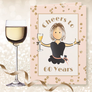 Amusante et classe 60e carte d'anniversaire pour e