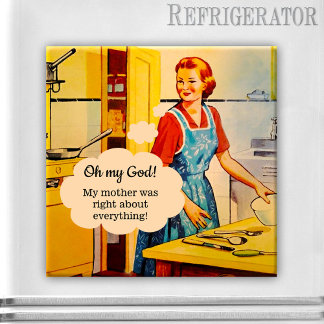 Amusante fête des mères Magnet Vintage