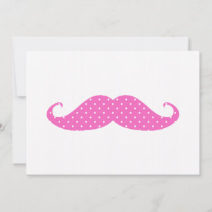 Amusante Fille Rose Chaud Pois Moustache