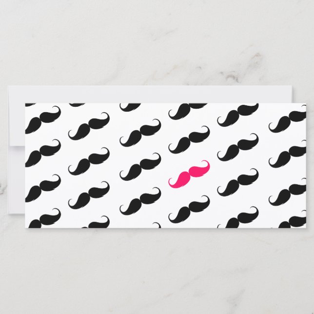 Amusante Fille Rose Et Noir Motif Mustache (Devant)
