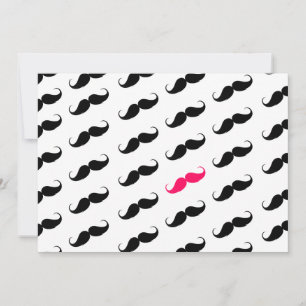 Amusante Fille Rose Et Noir Motif Mustache