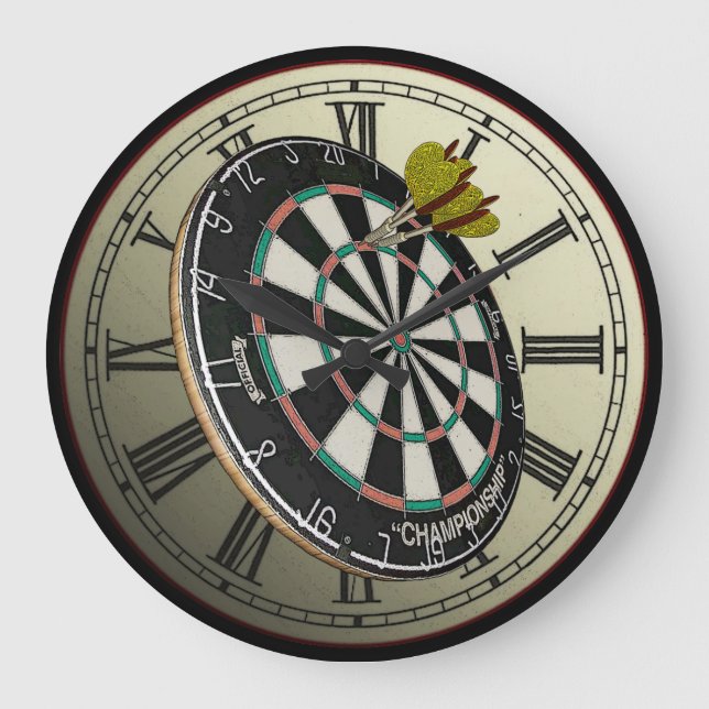Amusante horloge murale design Dartboard (Recto)
