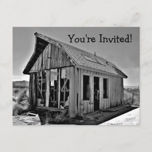 Amusante invitation de cabane de chauffage domesti