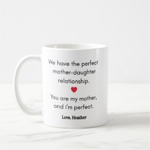 Amusante Maman Fille Mug Parfait Fête des mères Ca