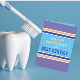 Amusante meilleure dentiste Bonne carte d'annivers