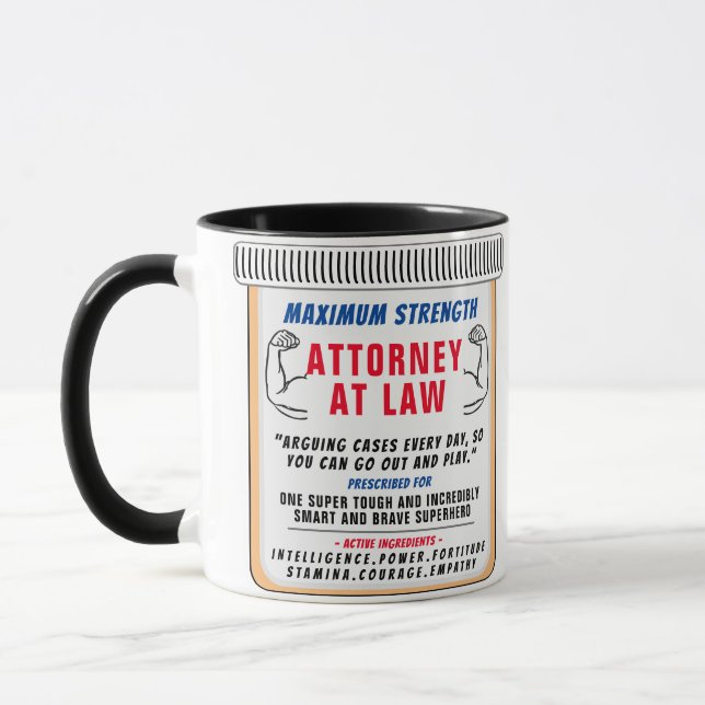 Amusante Mug de cadeaux de procureur personnalisé (Gauche)