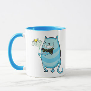 Amusante Mug de chat bleu