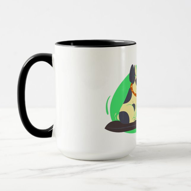 Amusante Mug De Chien : "Je Travaille Dur Pour Que (Gauche)