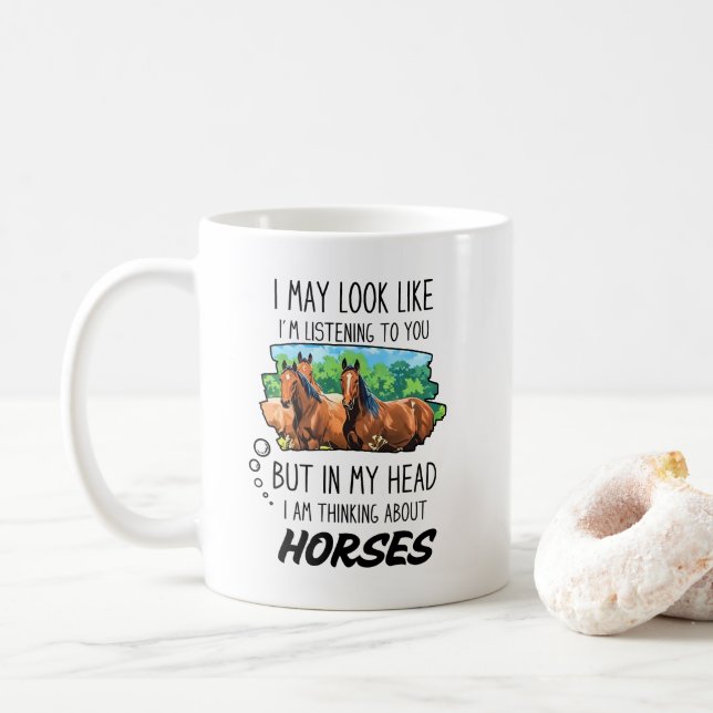 Amusante Mug de l'amant du cheval (Avec donut)