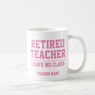 Amusante Mug de l'enseignant retraité personnalisé