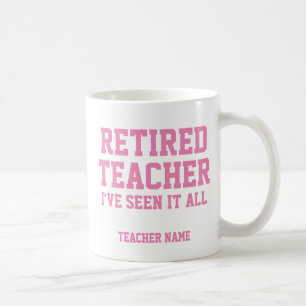 Amusante Mug de l'enseignant retraité personnalisé