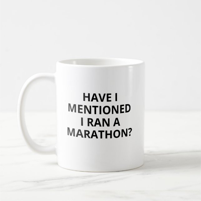 Amusante Mug De Marathon, Mug Personnalisée, Ai-Je (Gauche)