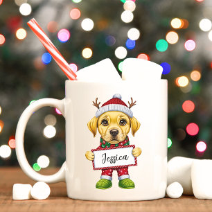 Amusante Mug de Noël Elf du Laboratoire Jaune